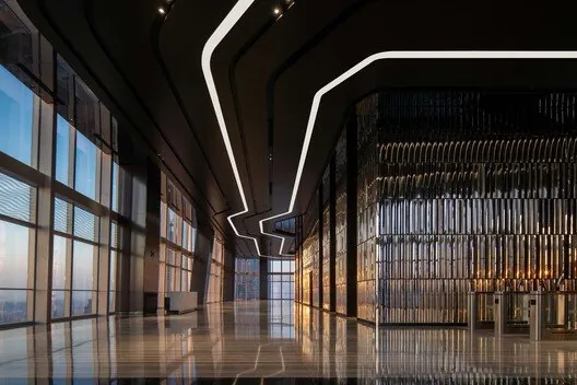 Jinan Ping An Finans Merkezi: Nikken Sekkei'den Nehir Temalı İç Mekanlar