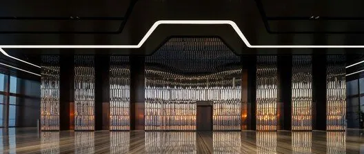 Jinan Ping An Finans Merkezi: Nikken Sekkei'den Nehir Temalı İç Mekanlar