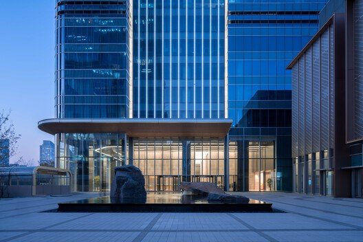 Jinan Ping An Finans Merkezi: Nikken Sekkei'den Nehir Temalı İç Mekanlar