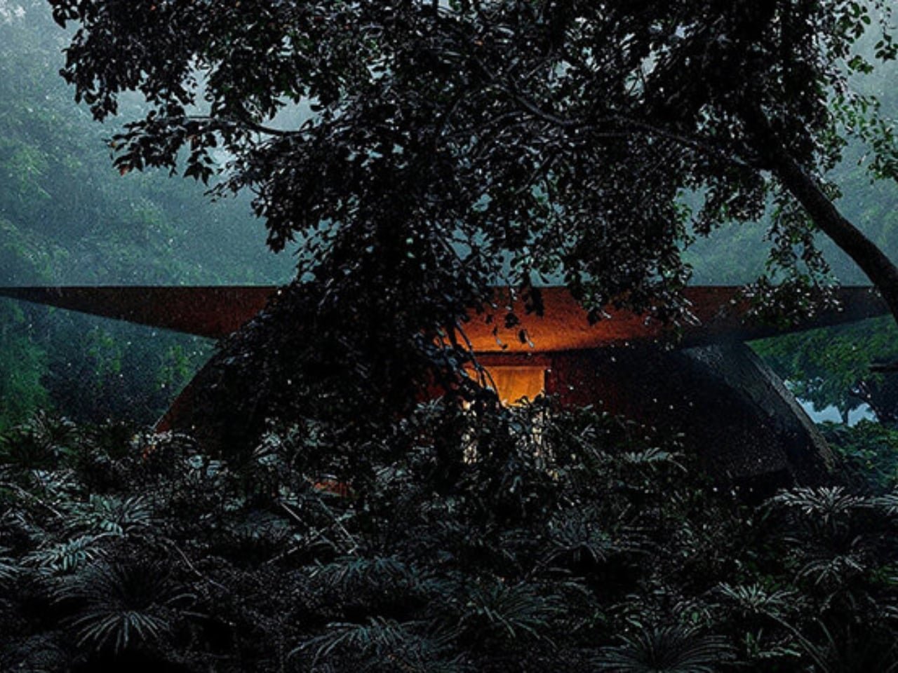 Steven Chu'dan Yağmurla Bütünleşen Mimari: "Sound of Rain" Villası