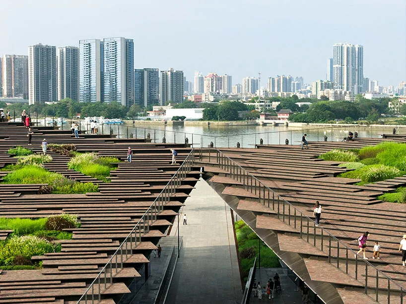 Kengo Kuma, Çin’deki Tarihi Tersaneyi Yürünebilir Volkanik Taş Çatıya Dönüştürdü