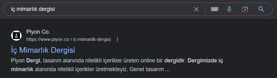 Google Arama Sonuçları
