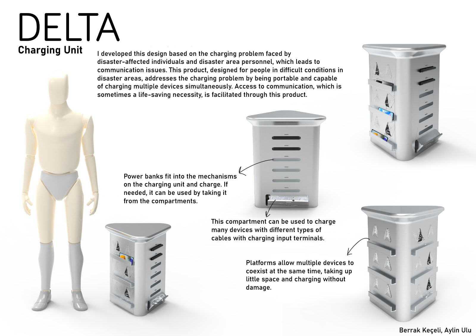 Delta Charging Unit - Industrial Design Project - Berrak Keçeli - Aylin Ulu