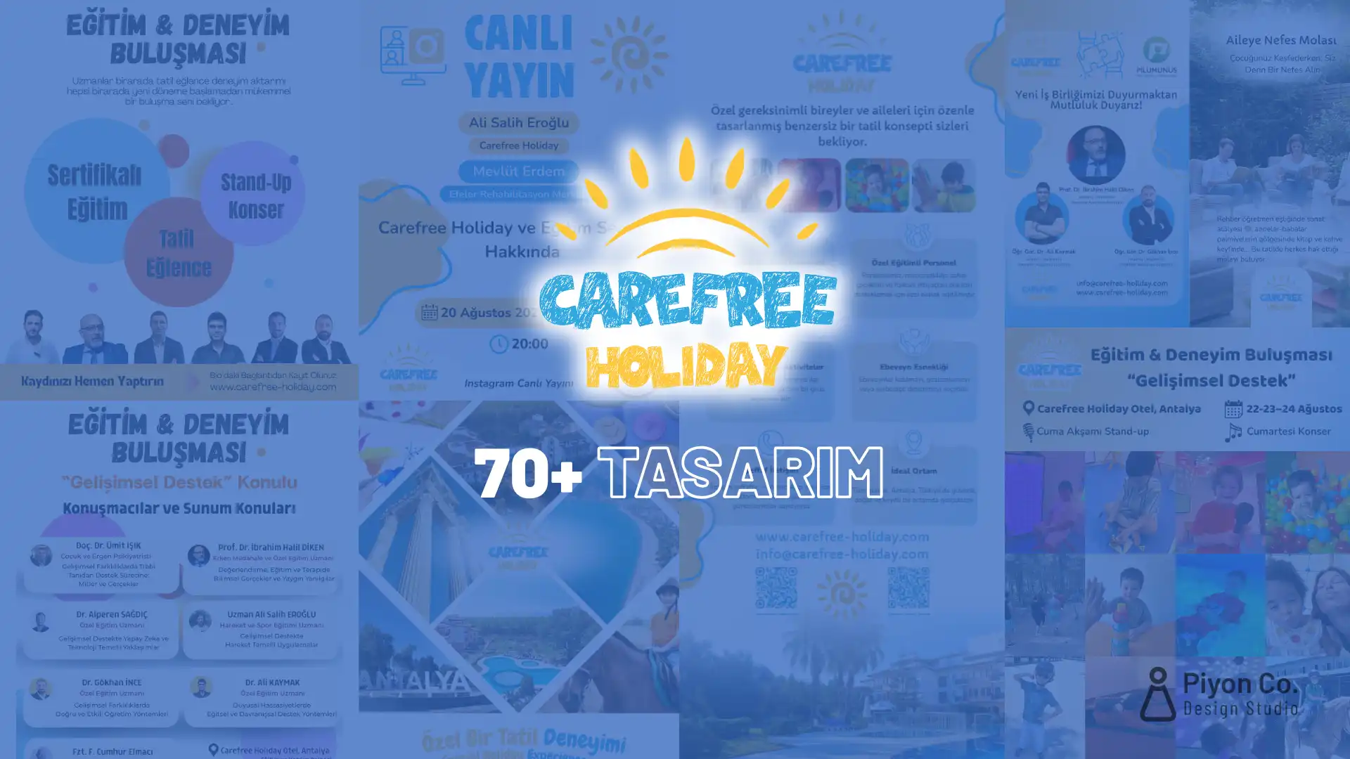Carefree Holiday sosyal medya tasarımları