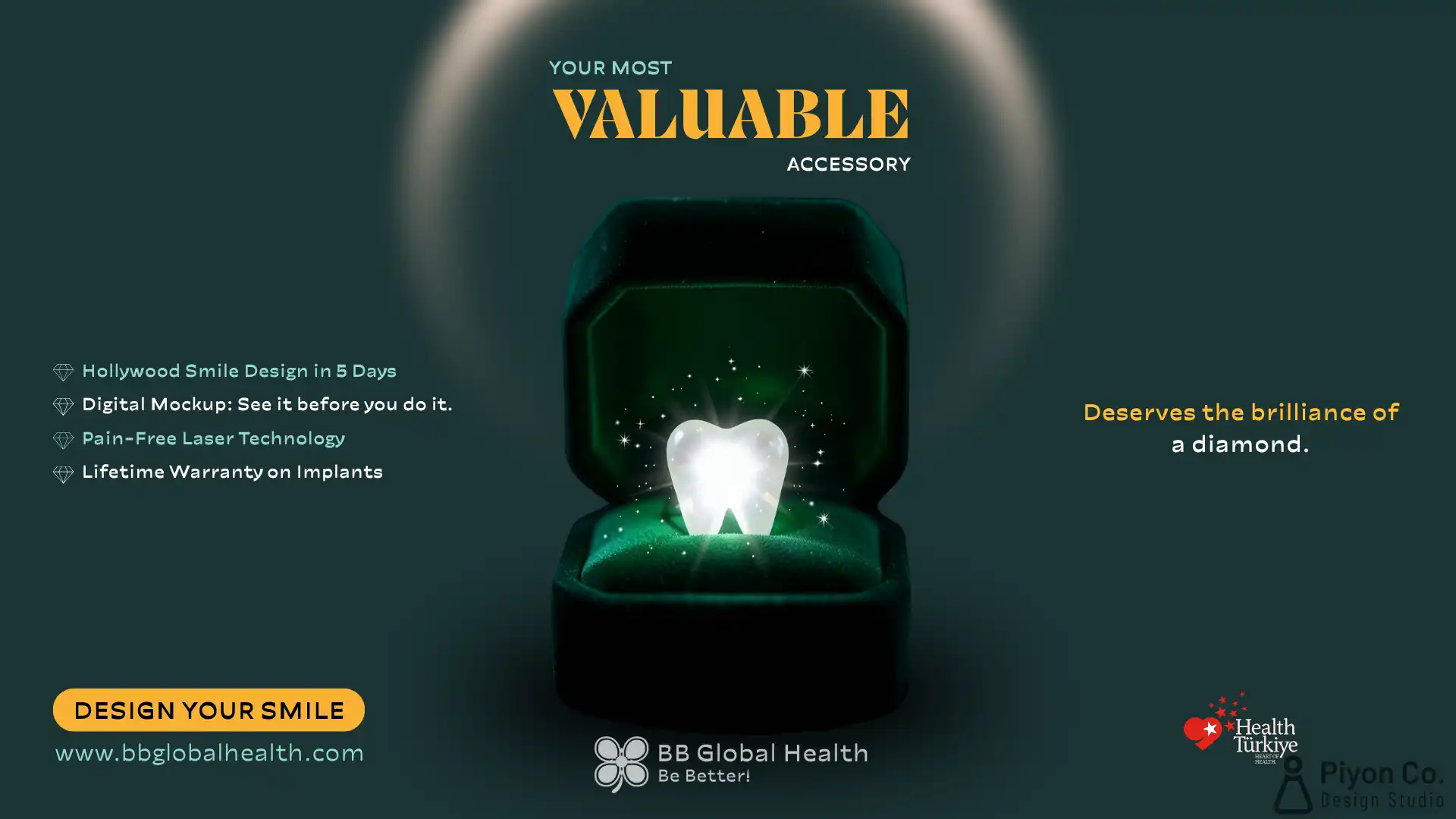 BB Global Health diş klinik reklam poster tasarımı