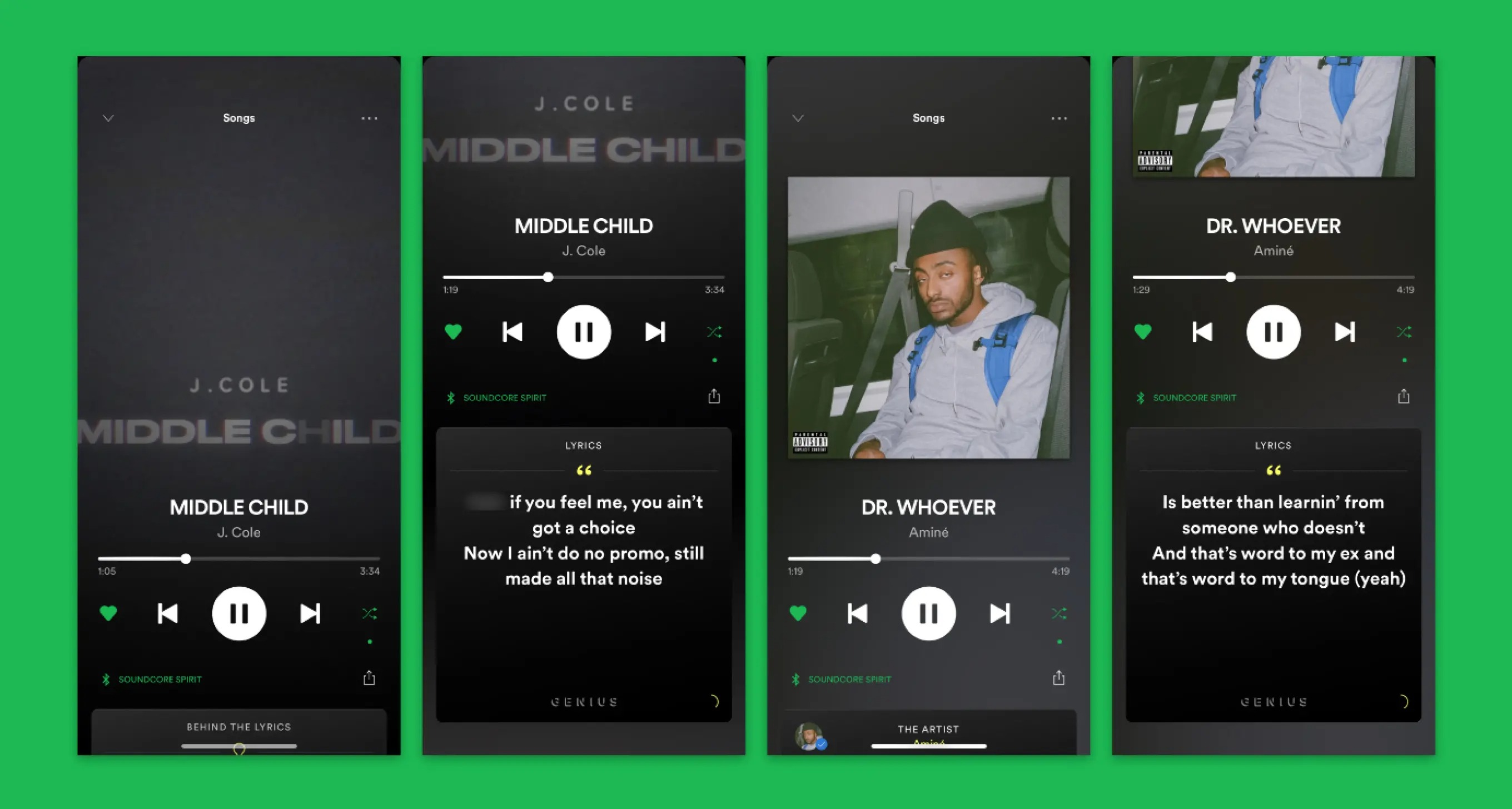 Spotify'ın mobil ve desktop arayüzlerinde tipografi kullanımı