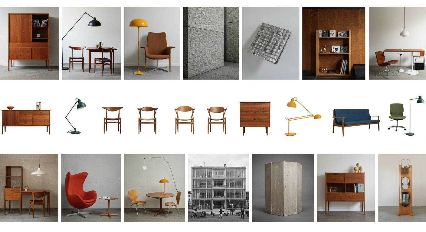 100 yıllık İskandinav tasarım evrimi, kronolojik ürün ve yapı dizimi