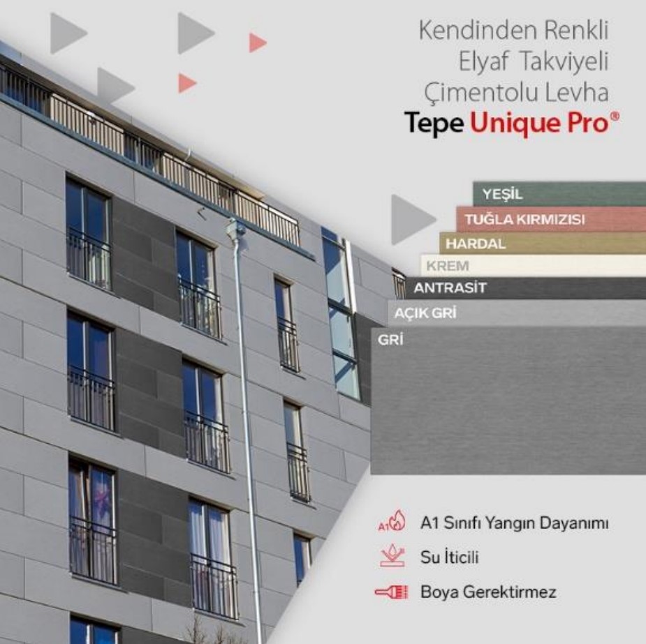 Kendinden renki Elyaf Takviyeli Çimentolu Levha