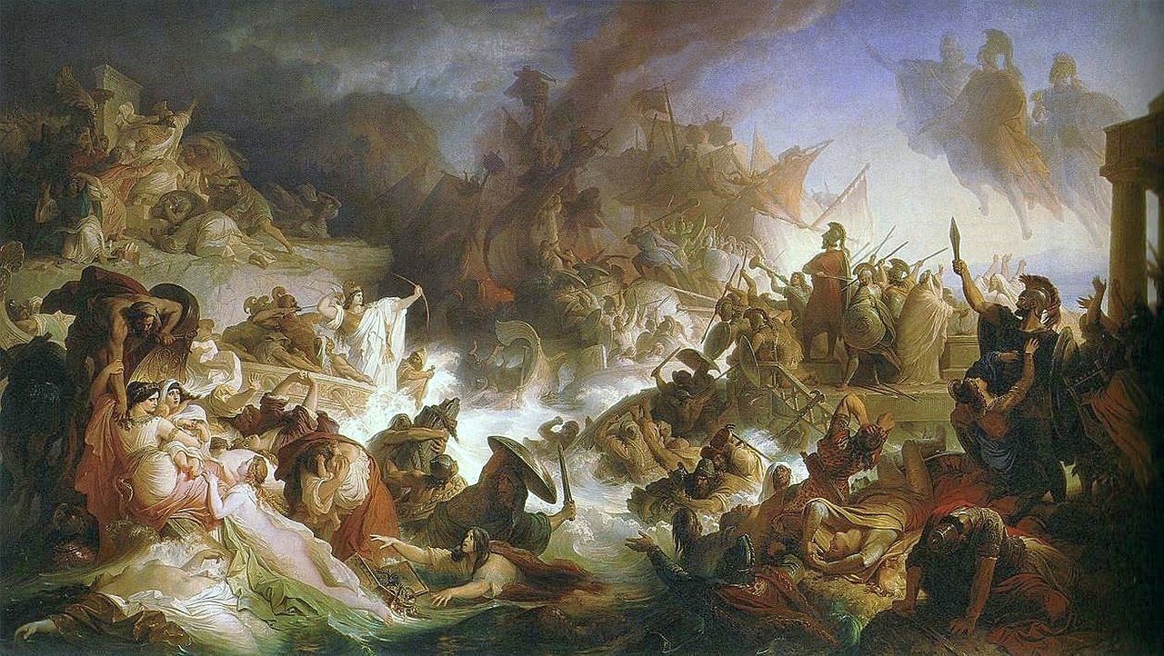 Kaulbach Wilhelm von - Die Seeschlacht bei Salamis - 1868